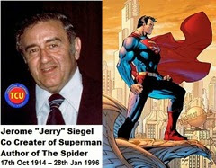 TCU 17th Oct 2014 Jerry Siegel Spider Author Born