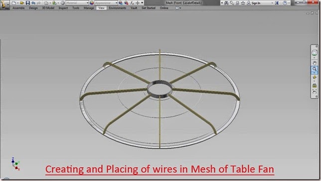 Creating wires in Mesh of Table Fan