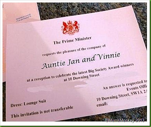 Invite to 10 Downing Street.