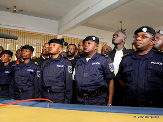  – Les présumés assassins de Floribert Chebeya ce 23/06/2011 à Kinshasa, lors du verdict par la haute cour militaire. Radio Okapi/ Ph. John Bompengo.