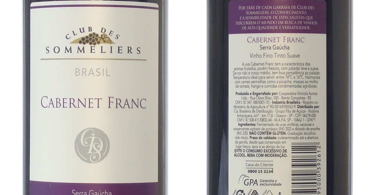 Vinhos x Vinhos Club des Sommeliers Franc