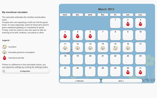 My menstrual calculator pro