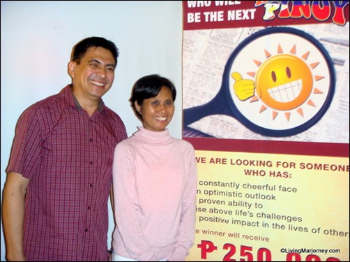 2010 Happiest Pinoy winner Winston Maxino with Runner Up Nona Andaya-Castillo 