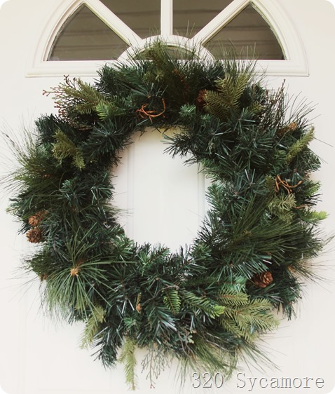 green pine wreath