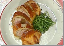 Filetto di maiale in crosta con cicoria brasata