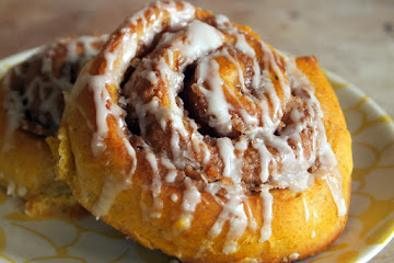 Roasted Squash Cinnamon Rolls