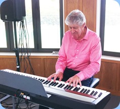 Ian Jackson playing the Club's Korg SP-250 digital piano. Photo courtesy of Michael Bramley