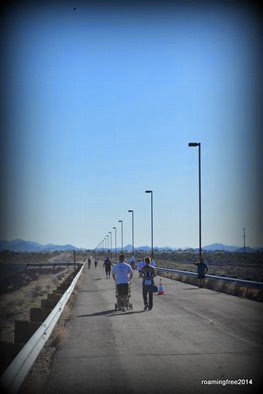 Runners and Walkers on the Dam