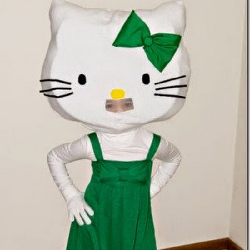 Disfraz casero de Hello Kitty, para niña