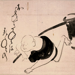 Hakuin, Hotei with a Mallet