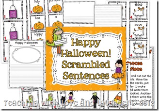 Halloween Scrambled Sentences Preview