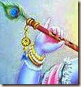 [Krishna holding His flute]