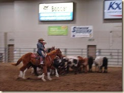 Trina and I loping in pairs