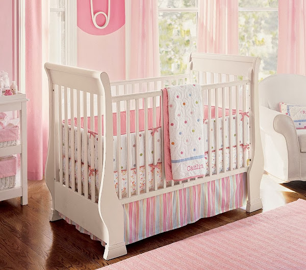 Nice Pink Bedding For Pretty Girls Nursery From Prottery Barn 8 Baby Girl Nursery