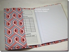 covered notebook inside
