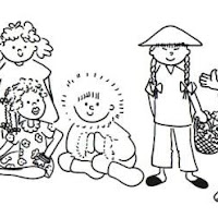 NIÑOS DE DIFERENTES PAISES Y RAZAS PARA PINTAR