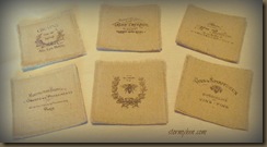 Fabric Coasters--French Grain sack style