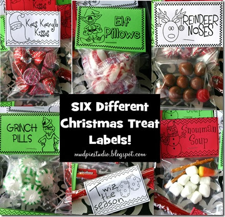 Christmas Treat Bag Labels from mudpiereviews.blogspot.com