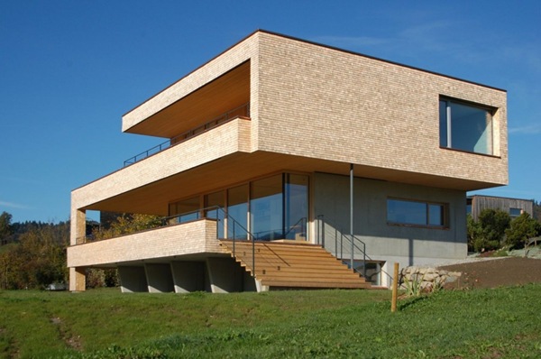 Fachada moderna casa con fachada moderna