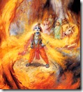 Krishna devouring forest fire