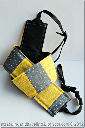 Yellow and Grey Camera Strap Cover