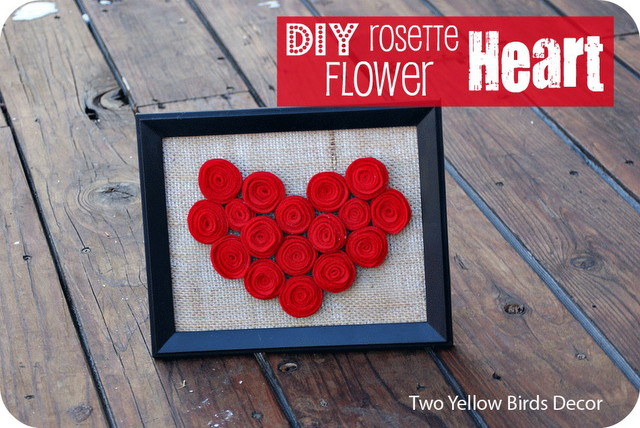 rosette heart frame rosette heart frame