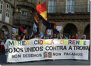 Galiza - Manifestação Internacional contra a troika. Jun. 2013