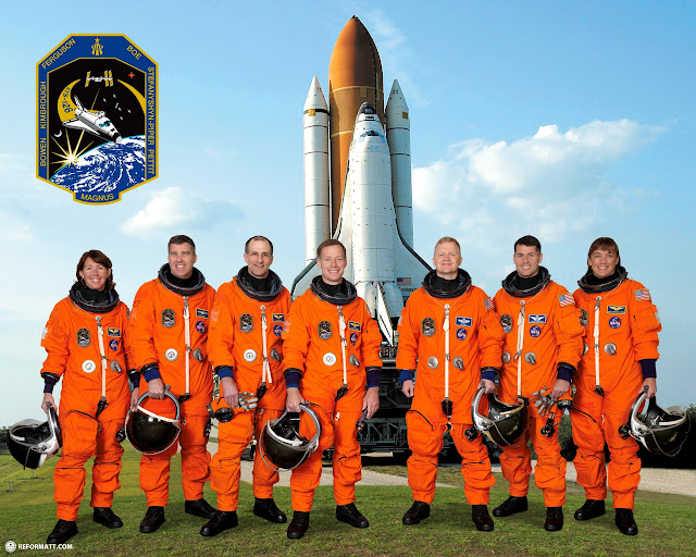 the STS-126 space shuttle crew who I saw getting launched into space to deliver the next payload to the international space station in Cape Canaveral, United States 