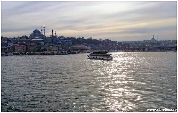 Стамбул. Закат с Галатского моста.