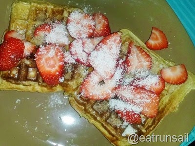 April 5 high protein waffles with Shakeology