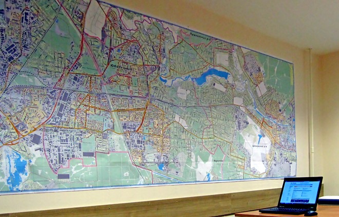 карта в офисе геоКоролёв