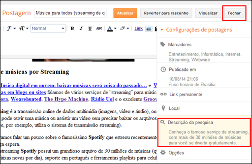 Como definir metatags diretamente no Blogger - Visual Dicas