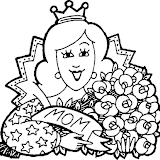 MOTHERS DAY COLORING PAGES