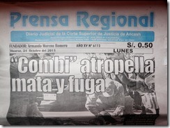 Prensa Newspaper front