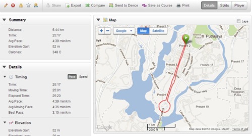 Larian Kitar Semula 5km maps