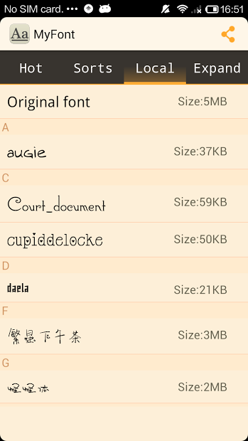 [Phần mềm Android] MyFont - Tuyển tập kiểu font đẹp nhất cho android