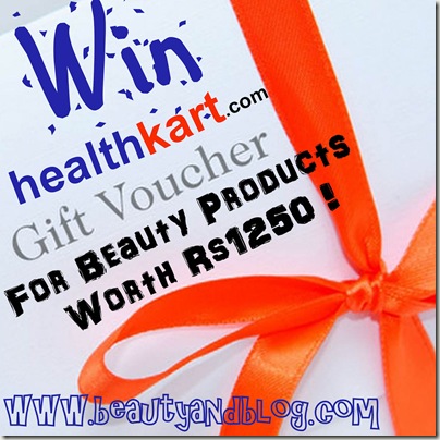 Giveaway Win Beauty Gift Vouchers From HealthKart.com