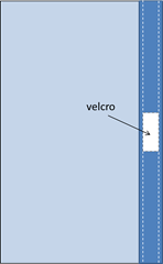 positioning velcro on pillow