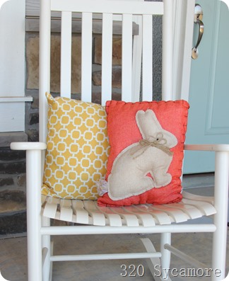 spring easter pillows bunny
