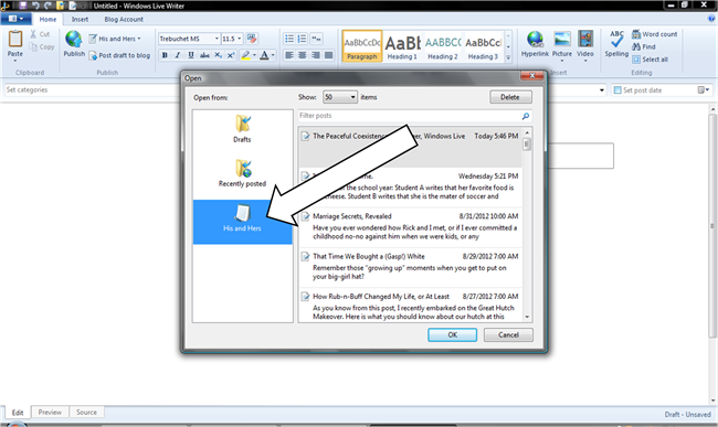 creating custom permalink in windows live writer and blogger