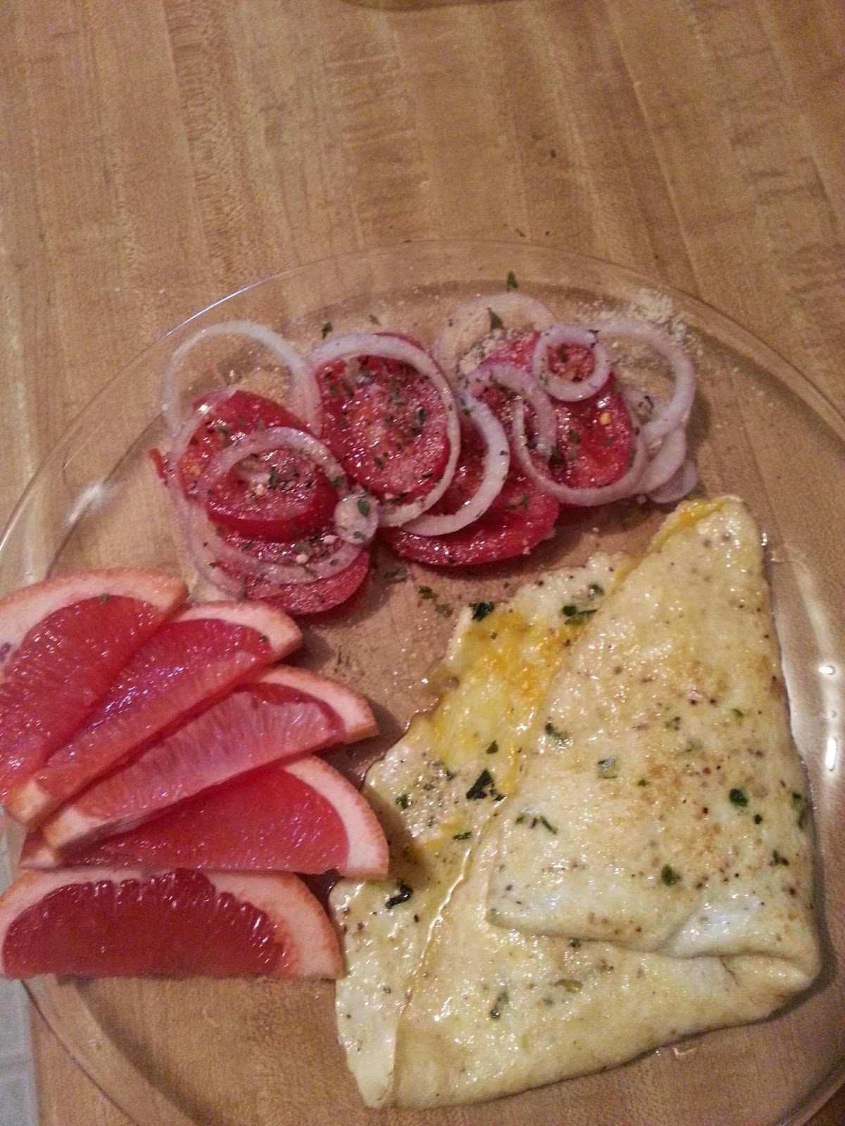 Eat this! Folded egg white filled w/ Swiss &Havarti