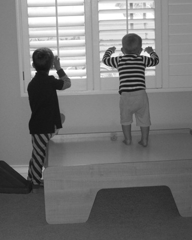 boys waiting for dad to come home (1 of 1)