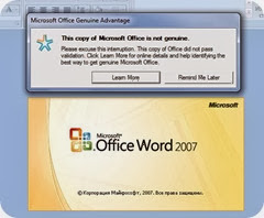 This copy of Microsoft Office is not genuine