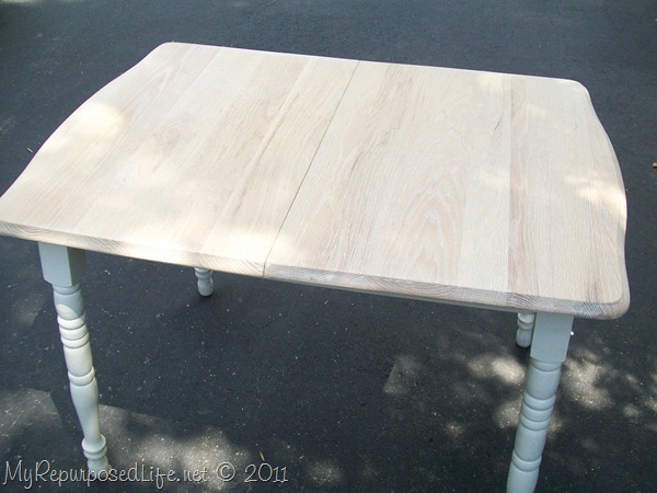 I sanded down the table top