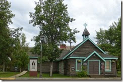 Old Log Anglican Church built in 1900 during the Klondike gold rush