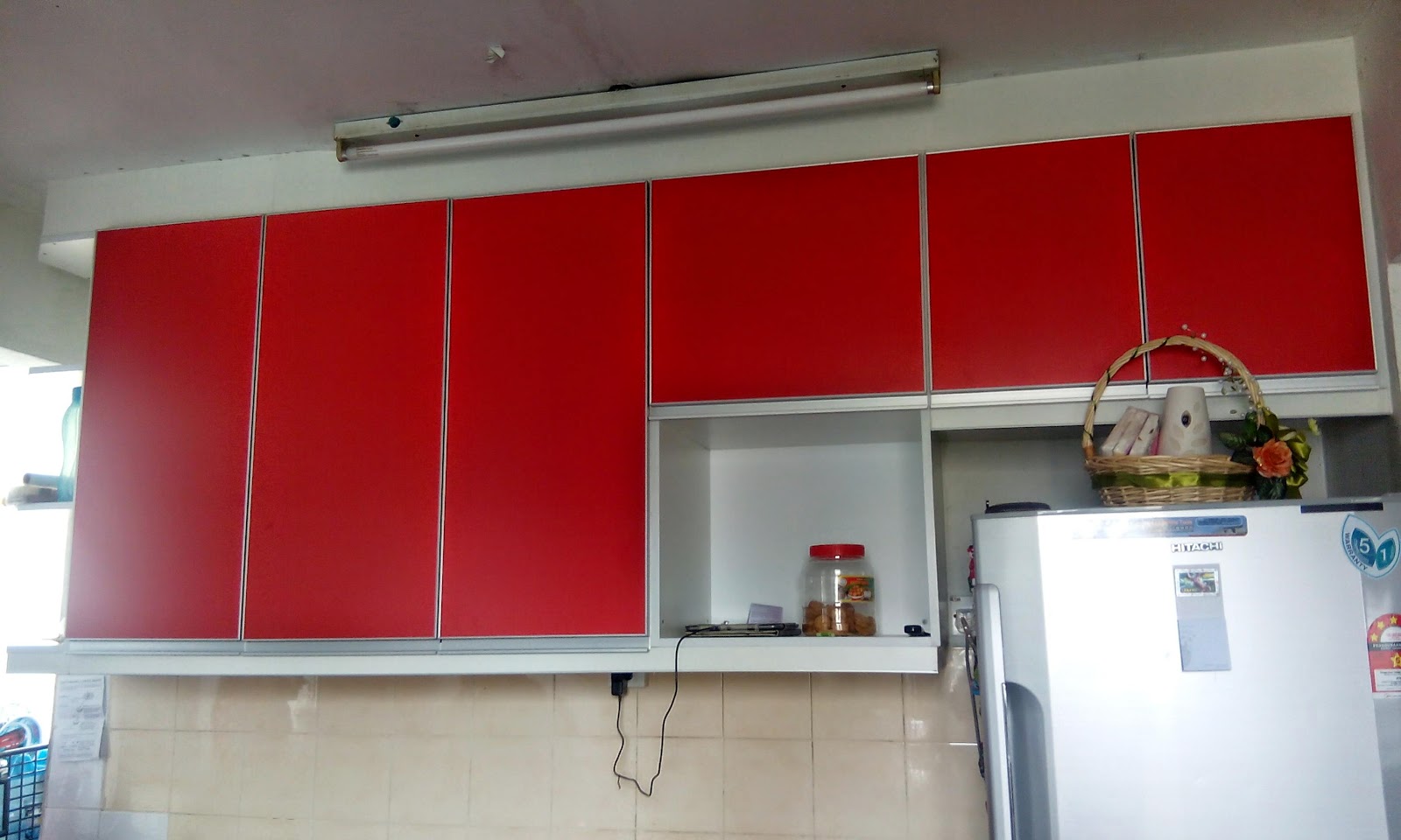 Kabinet Dapur Terus Dari Kilang Sg Besi Dgn Menggunakan Material Milamine Board Kaler Merah Memang Kelihatan Agak Simple Tp Manarik