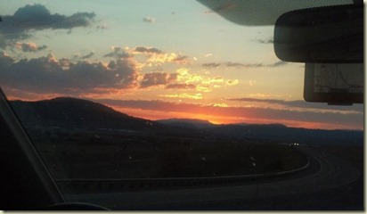 sunset on the way home