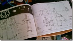 sample image, Every Picture Tells a Story (parsha colouring book)
