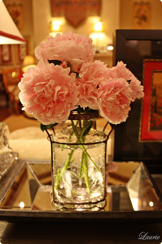 peonies pink & vase