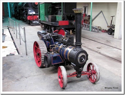 Miniature steam traction engine hidden away at Plains Museum.